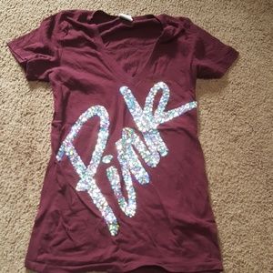 Pink bling tee
